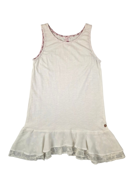 435 by Matilda Jane Other - Matilda Jane 435 Ivory Ruffle Lace Hem Tank Top Boho Coastal Vacation Girls 14